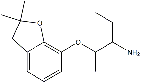 2-[(2,2-dimethyl-2,3-dihydro-1-benzofuran-7-yl)oxy]-1-ethylpropylamine 구조식 이미지