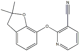 2-[(2,2-dimethyl-2,3-dihydro-1-benzofuran-7-yl)oxy]nicotinonitrile Structure