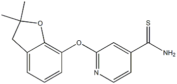 2-[(2,2-dimethyl-2,3-dihydro-1-benzofuran-7-yl)oxy]pyridine-4-carbothioamide Structure