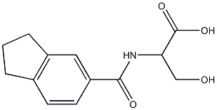 2-[(2,3-dihydro-1H-inden-5-ylcarbonyl)amino]-3-hydroxypropanoic acid Structure