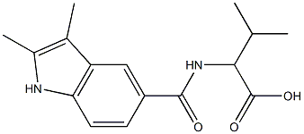 2-[(2,3-dimethyl-1H-indol-5-yl)formamido]-3-methylbutanoic acid Structure