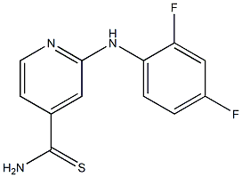 2-[(2,4-difluorophenyl)amino]pyridine-4-carbothioamide Structure