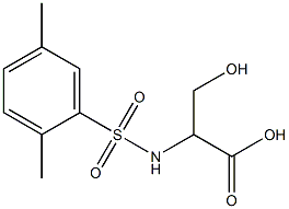 2-[(2,5-dimethylbenzene)sulfonamido]-3-hydroxypropanoic acid 구조식 이미지