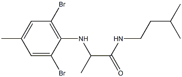 2-[(2,6-dibromo-4-methylphenyl)amino]-N-(3-methylbutyl)propanamide Structure