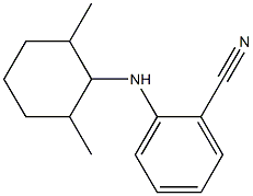 2-[(2,6-dimethylcyclohexyl)amino]benzonitrile 구조식 이미지