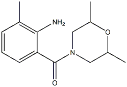 2-[(2,6-dimethylmorpholin-4-yl)carbonyl]-6-methylaniline 구조식 이미지