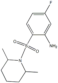 2-[(2,6-dimethylpiperidine-1-)sulfonyl]-5-fluoroaniline Structure