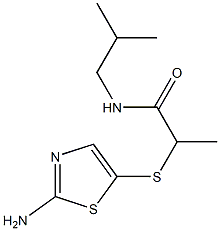 2-[(2-amino-1,3-thiazol-5-yl)sulfanyl]-N-(2-methylpropyl)propanamide Structure