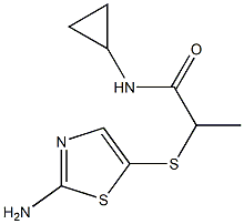 2-[(2-amino-1,3-thiazol-5-yl)sulfanyl]-N-cyclopropylpropanamide Structure