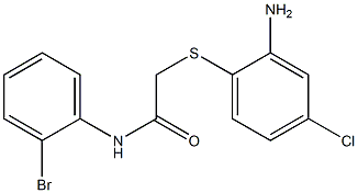 2-[(2-amino-4-chlorophenyl)sulfanyl]-N-(2-bromophenyl)acetamide 구조식 이미지