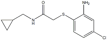 2-[(2-amino-4-chlorophenyl)sulfanyl]-N-(cyclopropylmethyl)acetamide Structure