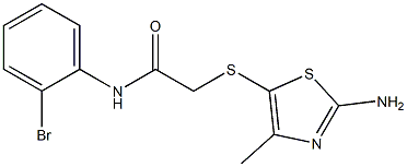 2-[(2-amino-4-methyl-1,3-thiazol-5-yl)sulfanyl]-N-(2-bromophenyl)acetamide 구조식 이미지