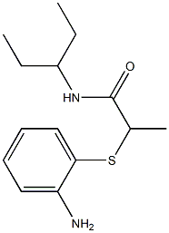 2-[(2-aminophenyl)sulfanyl]-N-(pentan-3-yl)propanamide 구조식 이미지