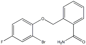 2-[(2-bromo-4-fluorophenoxy)methyl]benzamide 구조식 이미지