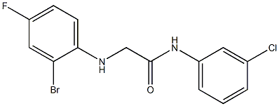 2-[(2-bromo-4-fluorophenyl)amino]-N-(3-chlorophenyl)acetamide 구조식 이미지