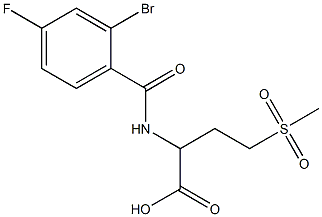 2-[(2-bromo-4-fluorophenyl)formamido]-4-methanesulfonylbutanoic acid 구조식 이미지