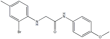 2-[(2-bromo-4-methylphenyl)amino]-N-(4-methoxyphenyl)acetamide Structure