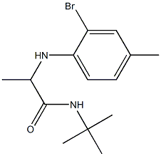 2-[(2-bromo-4-methylphenyl)amino]-N-tert-butylpropanamide Structure