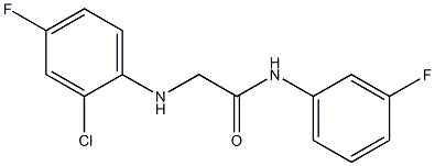 2-[(2-chloro-4-fluorophenyl)amino]-N-(3-fluorophenyl)acetamide 구조식 이미지