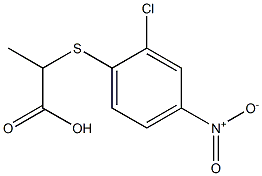 2-[(2-chloro-4-nitrophenyl)thio]propanoic acid 구조식 이미지