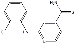 2-[(2-chlorophenyl)amino]pyridine-4-carbothioamide 구조식 이미지