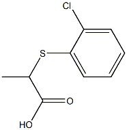 2-[(2-chlorophenyl)thio]propanoic acid 구조식 이미지