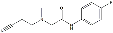 2-[(2-cyanoethyl)(methyl)amino]-N-(4-fluorophenyl)acetamide Structure