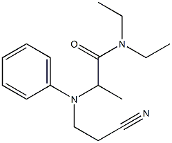 2-[(2-cyanoethyl)(phenyl)amino]-N,N-diethylpropanamide 구조식 이미지