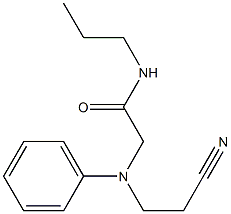 2-[(2-cyanoethyl)(phenyl)amino]-N-propylacetamide Structure