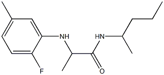 2-[(2-fluoro-5-methylphenyl)amino]-N-(pentan-2-yl)propanamide 구조식 이미지