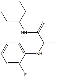 2-[(2-fluorophenyl)amino]-N-(pentan-3-yl)propanamide Structure