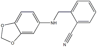 2-[(2H-1,3-benzodioxol-5-ylamino)methyl]benzonitrile Structure