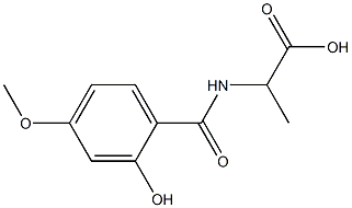 2-[(2-hydroxy-4-methoxybenzoyl)amino]propanoic acid Structure