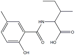 2-[(2-hydroxy-5-methylphenyl)formamido]-3-methylpentanoic acid Structure