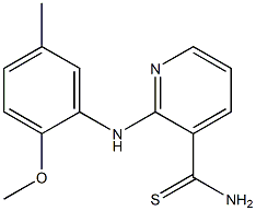 2-[(2-methoxy-5-methylphenyl)amino]pyridine-3-carbothioamide 구조식 이미지