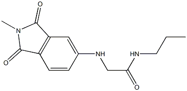 2-[(2-methyl-1,3-dioxo-2,3-dihydro-1H-isoindol-5-yl)amino]-N-propylacetamide Structure