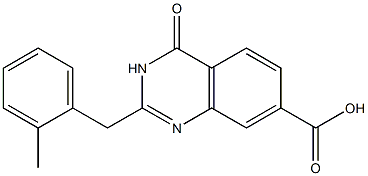 2-[(2-methylphenyl)methyl]-4-oxo-3,4-dihydroquinazoline-7-carboxylic acid 구조식 이미지