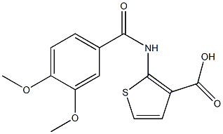 2-[(3,4-dimethoxybenzene)amido]thiophene-3-carboxylic acid Structure