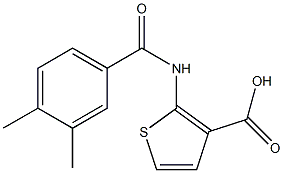 2-[(3,4-dimethylbenzene)amido]thiophene-3-carboxylic acid Structure