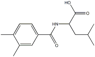 2-[(3,4-dimethylphenyl)formamido]-4-methylpentanoic acid 구조식 이미지