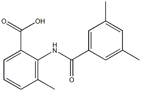 2-[(3,5-dimethylbenzoyl)amino]-3-methylbenzoic acid 구조식 이미지