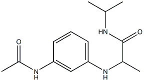 2-[(3-acetamidophenyl)amino]-N-(propan-2-yl)propanamide 구조식 이미지