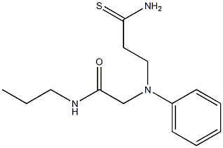 2-[(3-amino-3-thioxopropyl)(phenyl)amino]-N-propylacetamide 구조식 이미지