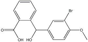 2-[(3-bromo-4-methoxyphenyl)(hydroxy)methyl]benzoic acid 구조식 이미지