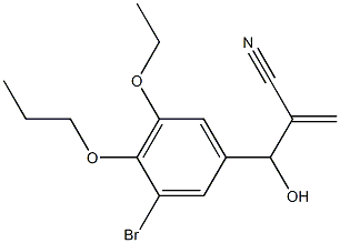 2-[(3-bromo-5-ethoxy-4-propoxyphenyl)(hydroxy)methyl]prop-2-enenitrile 구조식 이미지