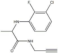 2-[(3-chloro-2-fluorophenyl)amino]-N-(prop-2-yn-1-yl)propanamide Structure