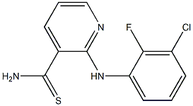 2-[(3-chloro-2-fluorophenyl)amino]pyridine-3-carbothioamide Structure