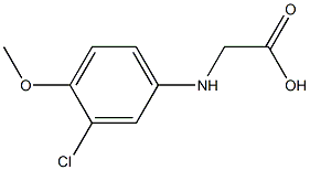 2-[(3-chloro-4-methoxyphenyl)amino]acetic acid 구조식 이미지