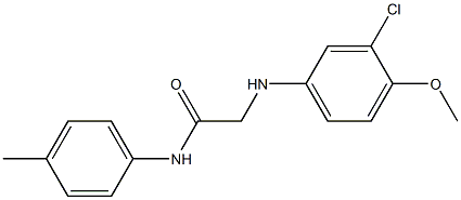 2-[(3-chloro-4-methoxyphenyl)amino]-N-(4-methylphenyl)acetamide 구조식 이미지