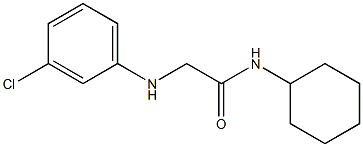 2-[(3-chlorophenyl)amino]-N-cyclohexylacetamide Structure